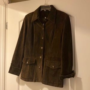 Vintage Chocolate Brown Suede Jacket Small